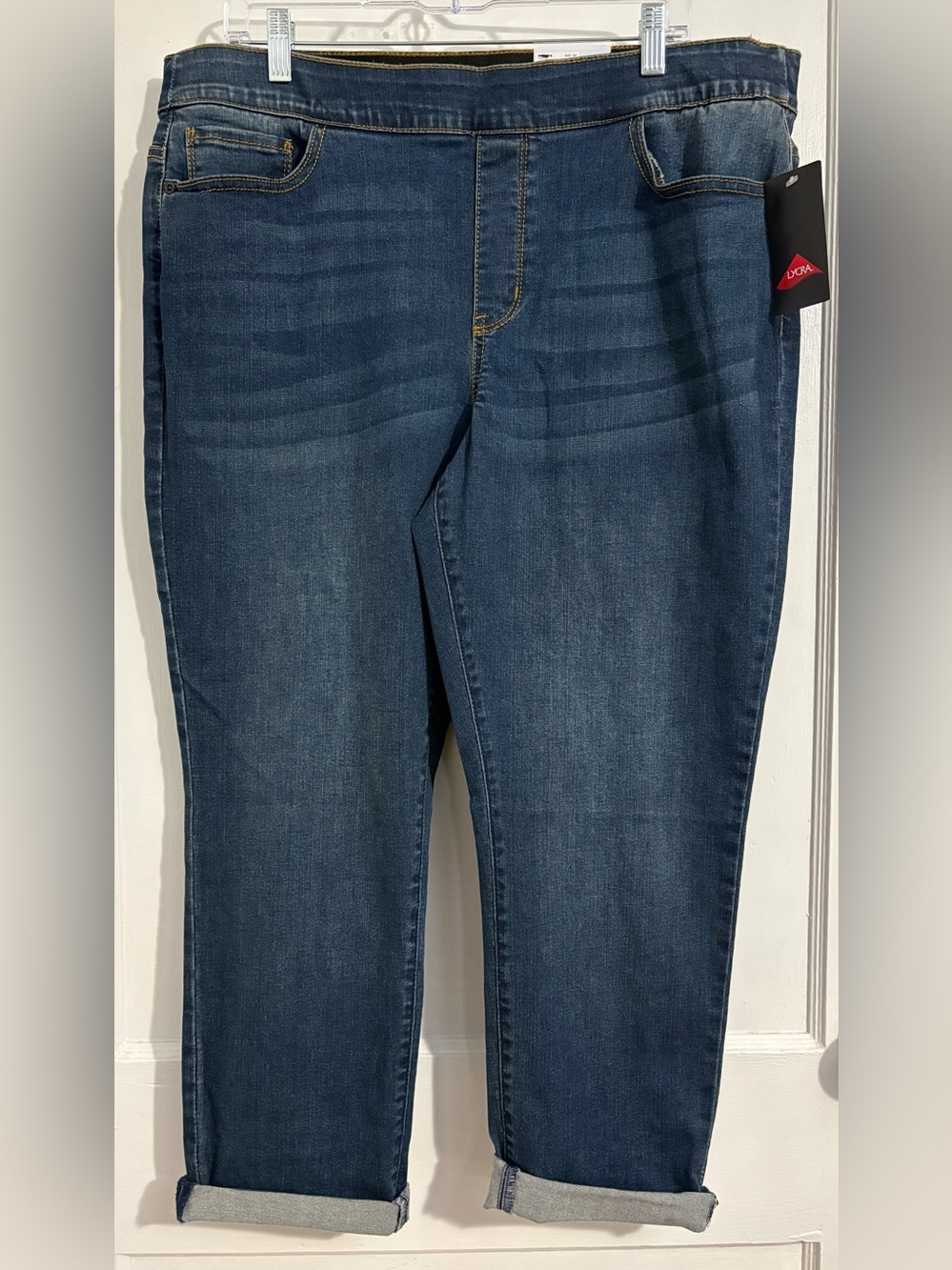 croft & barrow Women's Dark Blue Boyfriend Capri